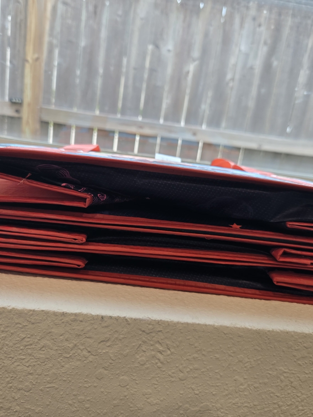 Trader Joe's Stand-Up Collapsible Grocery Tote in Red & Blue NWT - Picture 6 of 8